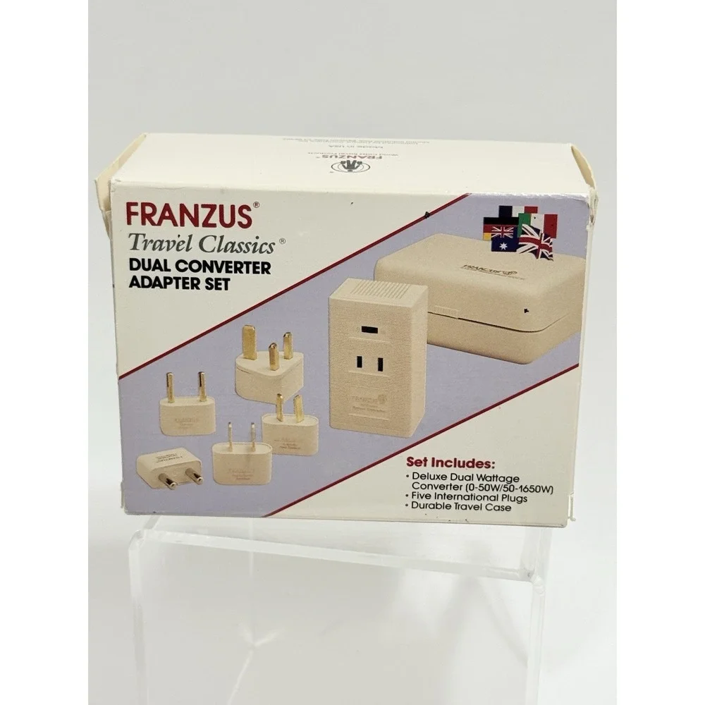 Franzus Travel Classics Dual Wattage International Converter Adapter Set